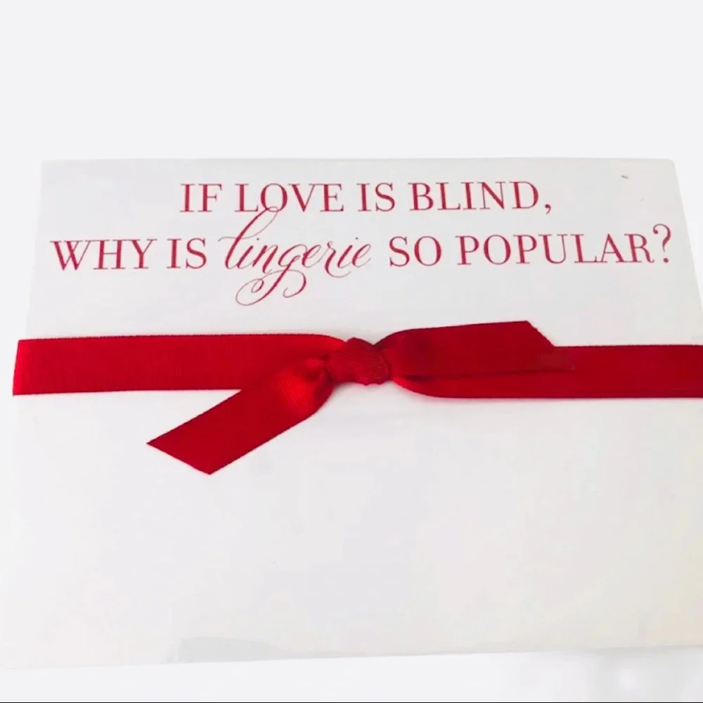 NWT Funny Notecards Gift Girlfriend Stationery Lingerie Love is Blind